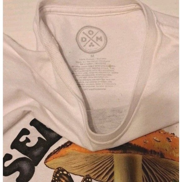 Dom Men’s Medium Graphic T-Shirt “See the Good in All Things” Mushrooms Cotton - Picture 6 of 7